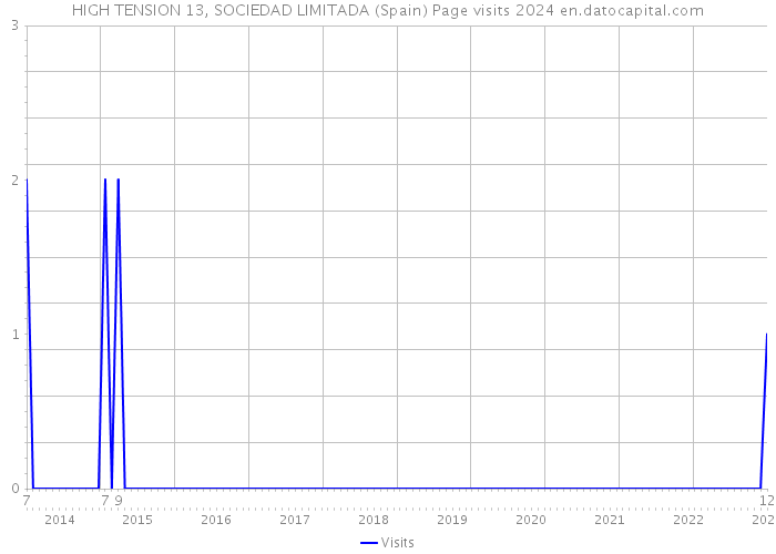 HIGH TENSION 13, SOCIEDAD LIMITADA (Spain) Page visits 2024 
