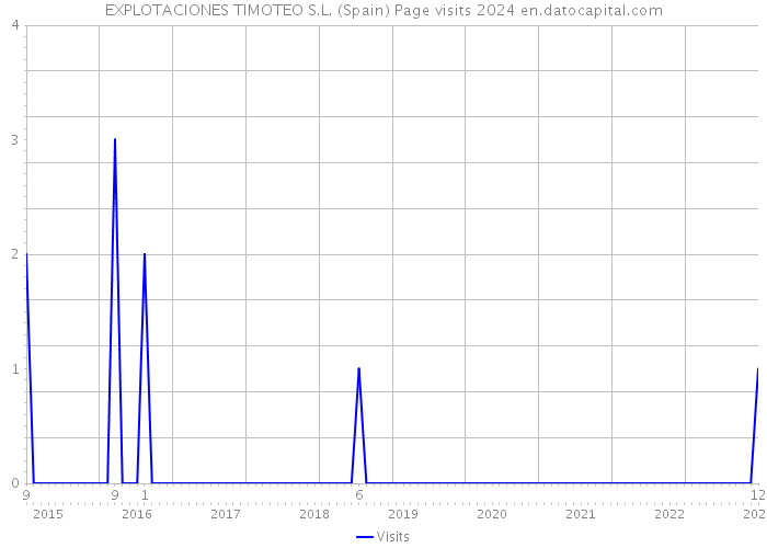 EXPLOTACIONES TIMOTEO S.L. (Spain) Page visits 2024 