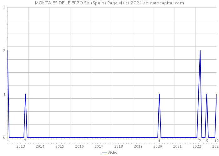MONTAJES DEL BIERZO SA (Spain) Page visits 2024 