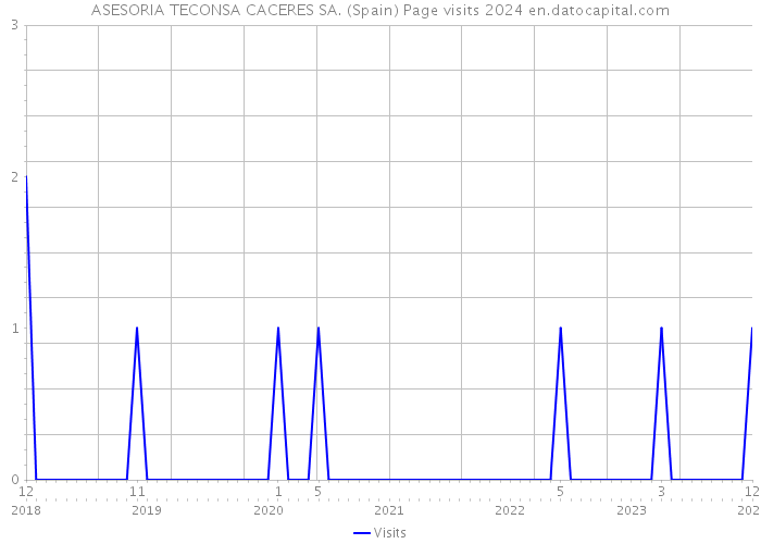ASESORIA TECONSA CACERES SA. (Spain) Page visits 2024 