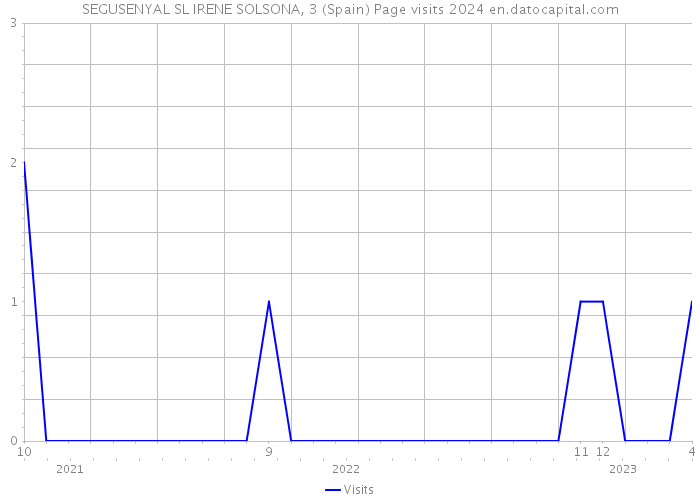 SEGUSENYAL SL IRENE SOLSONA, 3 (Spain) Page visits 2024 