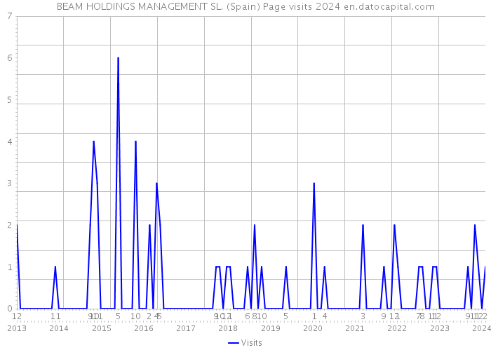 BEAM HOLDINGS MANAGEMENT SL. (Spain) Page visits 2024 