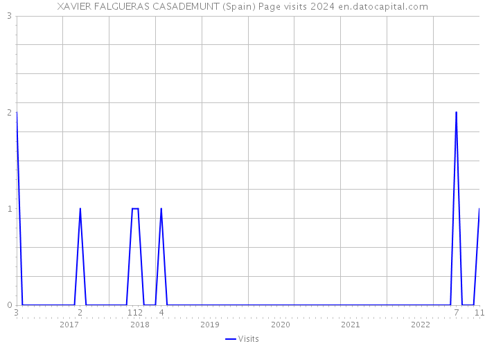 XAVIER FALGUERAS CASADEMUNT (Spain) Page visits 2024 