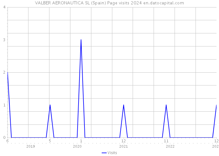 VALBER AERONAUTICA SL (Spain) Page visits 2024 