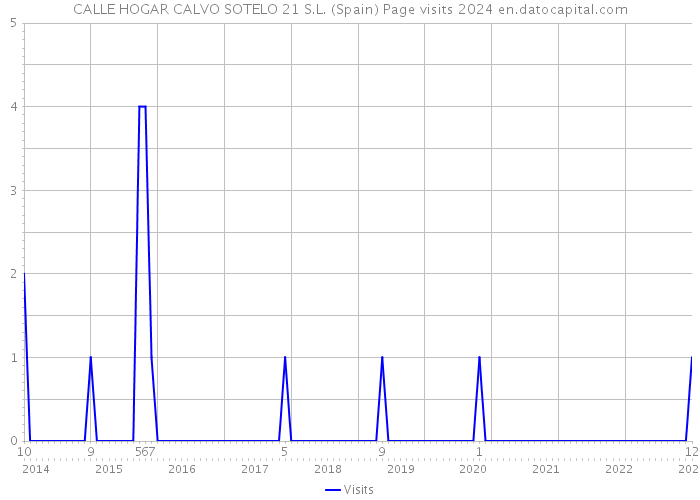 CALLE HOGAR CALVO SOTELO 21 S.L. (Spain) Page visits 2024 