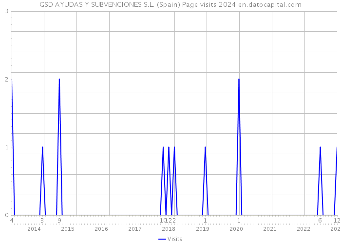 GSD AYUDAS Y SUBVENCIONES S.L. (Spain) Page visits 2024 