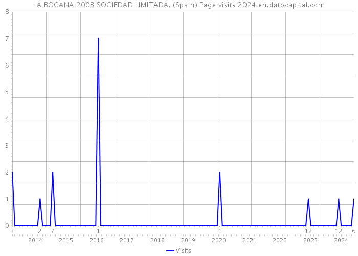 LA BOCANA 2003 SOCIEDAD LIMITADA. (Spain) Page visits 2024 