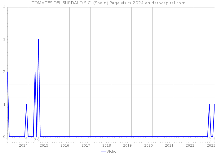 TOMATES DEL BURDALO S.C. (Spain) Page visits 2024 