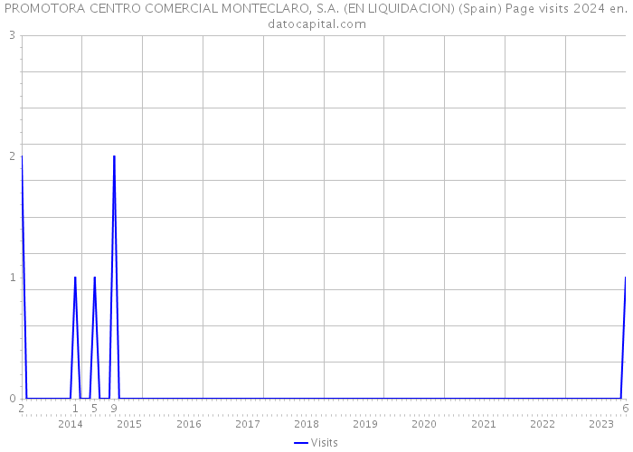 PROMOTORA CENTRO COMERCIAL MONTECLARO, S.A. (EN LIQUIDACION) (Spain) Page visits 2024 