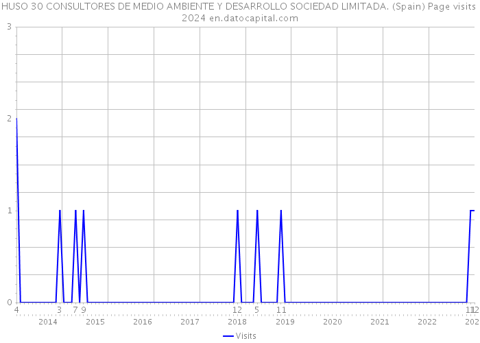 HUSO 30 CONSULTORES DE MEDIO AMBIENTE Y DESARROLLO SOCIEDAD LIMITADA. (Spain) Page visits 2024 
