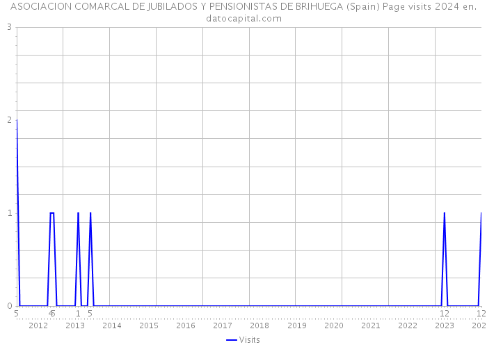 ASOCIACION COMARCAL DE JUBILADOS Y PENSIONISTAS DE BRIHUEGA (Spain) Page visits 2024 