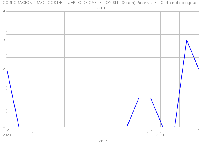 CORPORACION PRACTICOS DEL PUERTO DE CASTELLON SLP. (Spain) Page visits 2024 