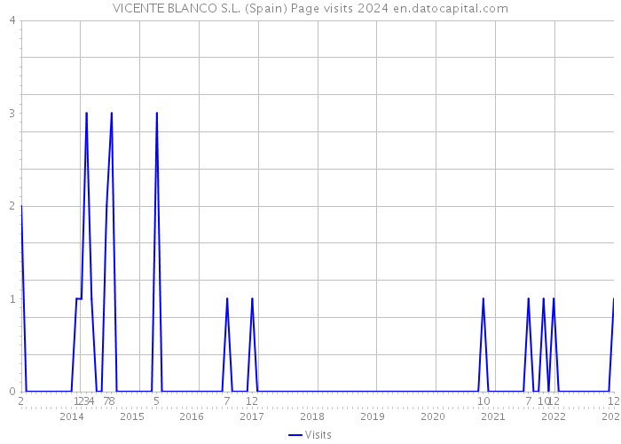 VICENTE BLANCO S.L. (Spain) Page visits 2024 