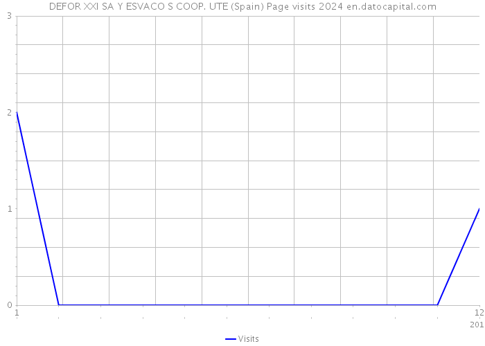 DEFOR XXI SA Y ESVACO S COOP. UTE (Spain) Page visits 2024 