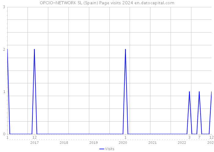 OPCIO-NETWORK SL (Spain) Page visits 2024 
