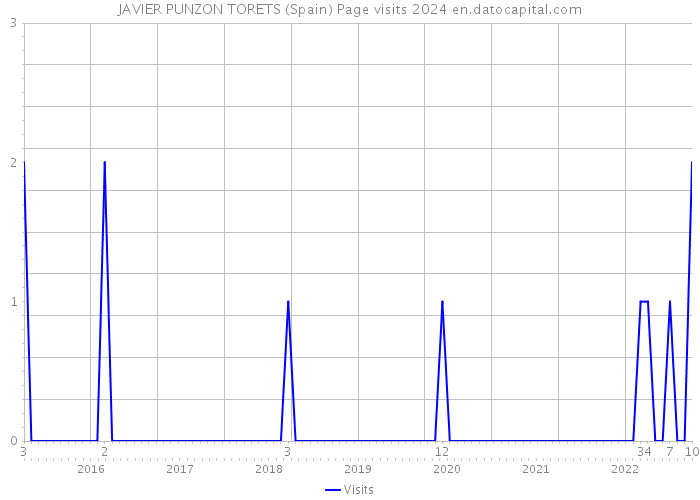 JAVIER PUNZON TORETS (Spain) Page visits 2024 