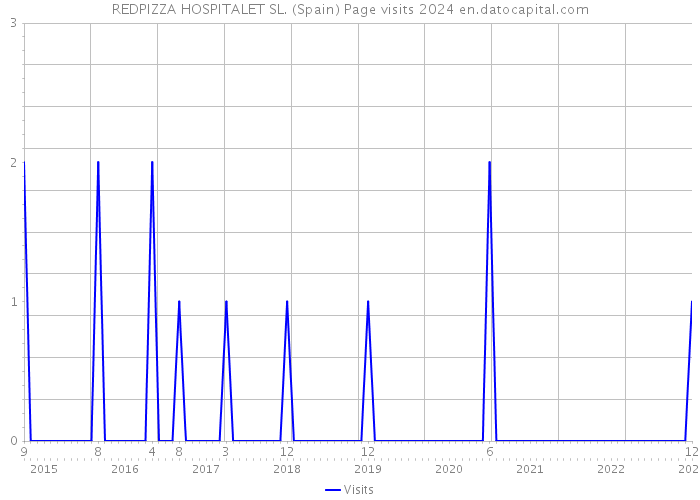 REDPIZZA HOSPITALET SL. (Spain) Page visits 2024 