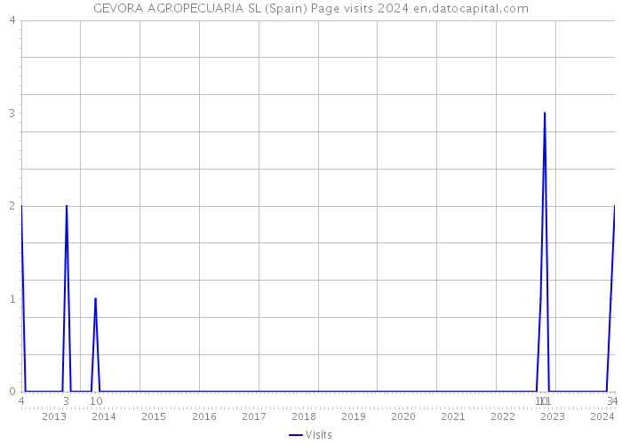 GEVORA AGROPECUARIA SL (Spain) Page visits 2024 