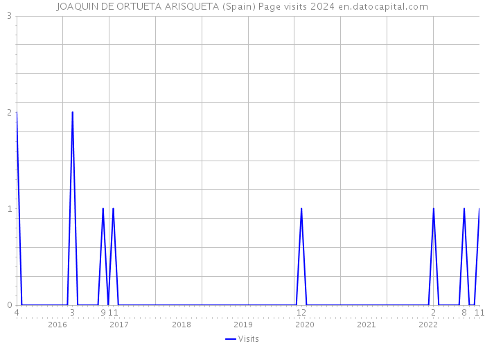 JOAQUIN DE ORTUETA ARISQUETA (Spain) Page visits 2024 