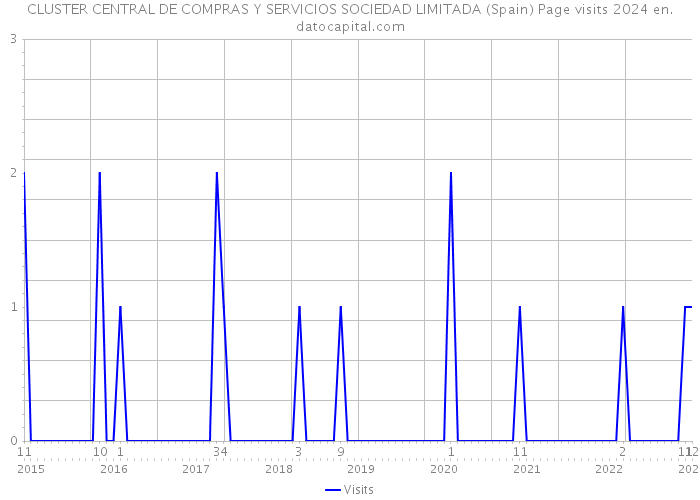 CLUSTER CENTRAL DE COMPRAS Y SERVICIOS SOCIEDAD LIMITADA (Spain) Page visits 2024 