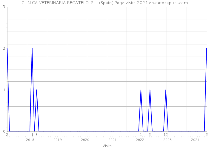 CLINICA VETERINARIA RECATELO, S.L. (Spain) Page visits 2024 