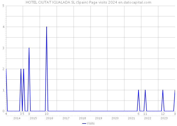 HOTEL CIUTAT IGUALADA SL (Spain) Page visits 2024 
