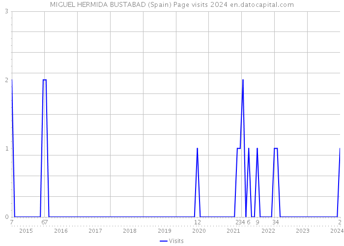 MIGUEL HERMIDA BUSTABAD (Spain) Page visits 2024 