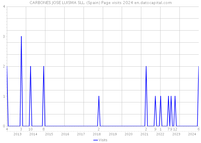 CARBONES JOSE LUISMA SLL. (Spain) Page visits 2024 