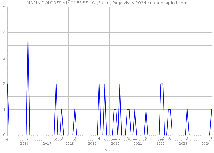 MARIA DOLORES MIÑONES BELLO (Spain) Page visits 2024 