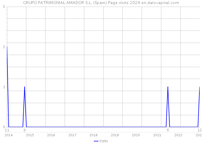 GRUPO PATRIMONIAL AMADOR S.L. (Spain) Page visits 2024 