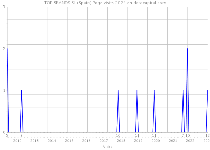TOP BRANDS SL (Spain) Page visits 2024 