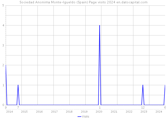 Sociedad Anonima Monte-Igueldo (Spain) Page visits 2024 