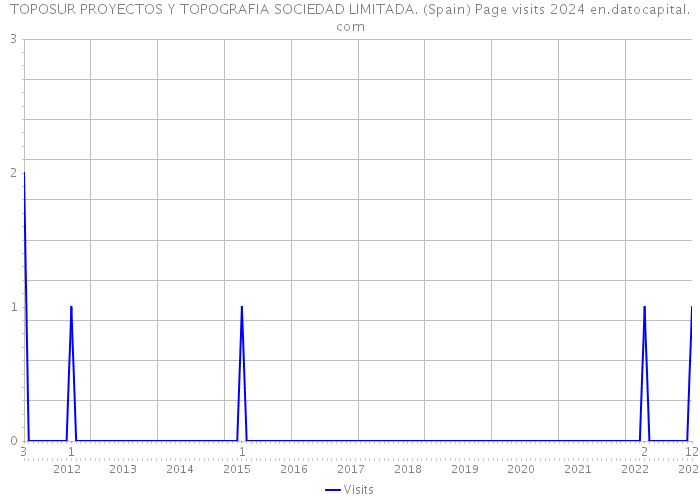 TOPOSUR PROYECTOS Y TOPOGRAFIA SOCIEDAD LIMITADA. (Spain) Page visits 2024 