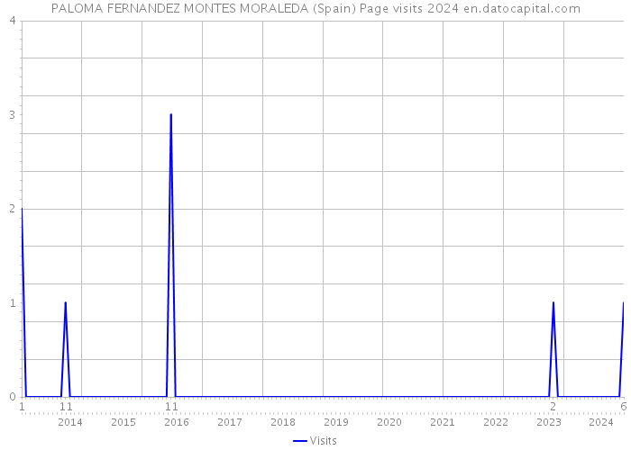 PALOMA FERNANDEZ MONTES MORALEDA (Spain) Page visits 2024 