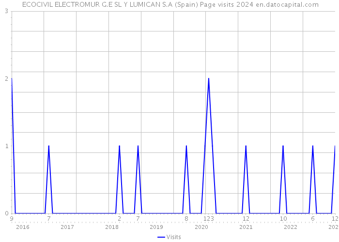  ECOCIVIL ELECTROMUR G.E SL Y LUMICAN S.A (Spain) Page visits 2024 