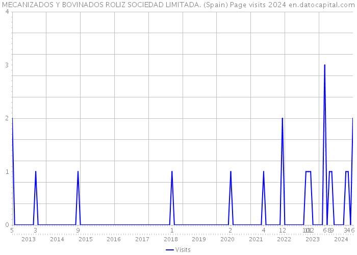 MECANIZADOS Y BOVINADOS ROLIZ SOCIEDAD LIMITADA. (Spain) Page visits 2024 