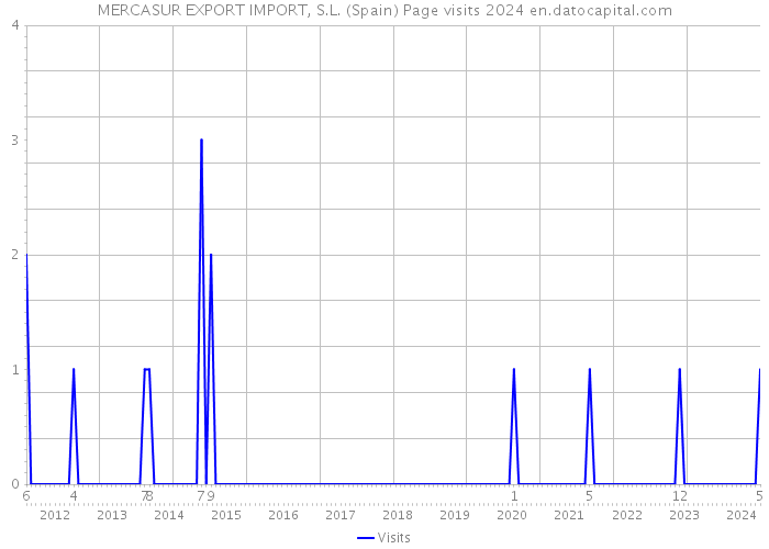 MERCASUR EXPORT IMPORT, S.L. (Spain) Page visits 2024 