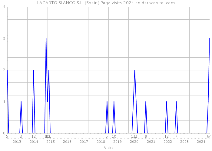 LAGARTO BLANCO S.L. (Spain) Page visits 2024 