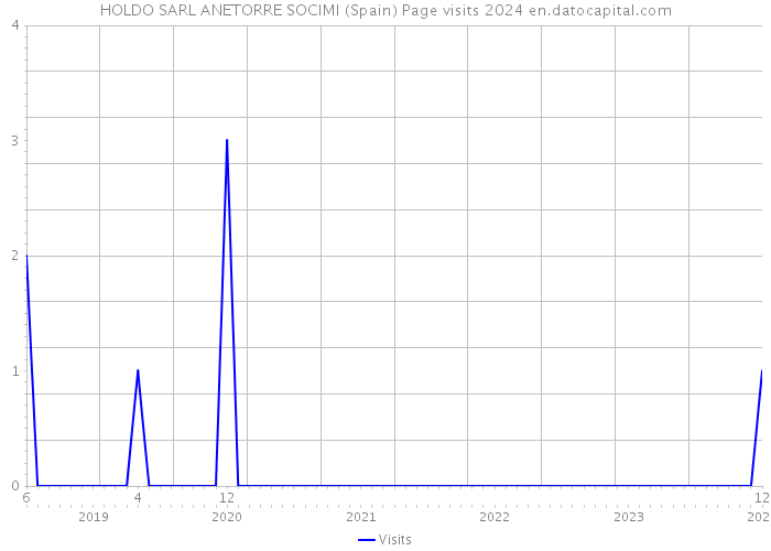 HOLDO SARL ANETORRE SOCIMI (Spain) Page visits 2024 