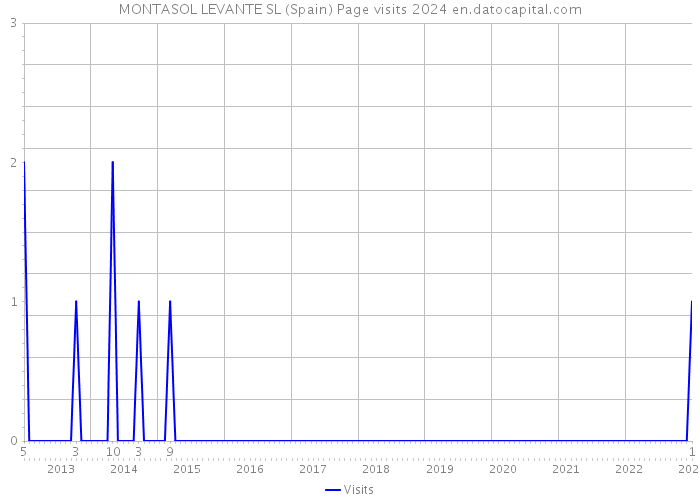 MONTASOL LEVANTE SL (Spain) Page visits 2024 