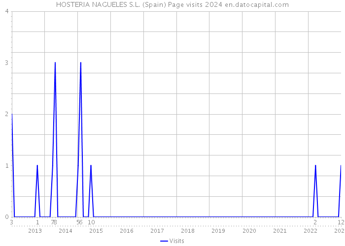 HOSTERIA NAGUELES S.L. (Spain) Page visits 2024 