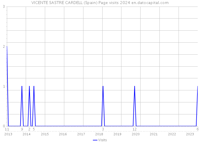 VICENTE SASTRE CARDELL (Spain) Page visits 2024 