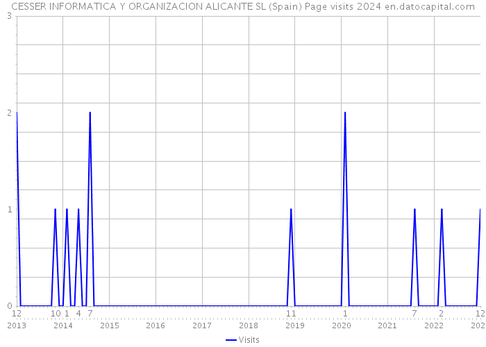 CESSER INFORMATICA Y ORGANIZACION ALICANTE SL (Spain) Page visits 2024 