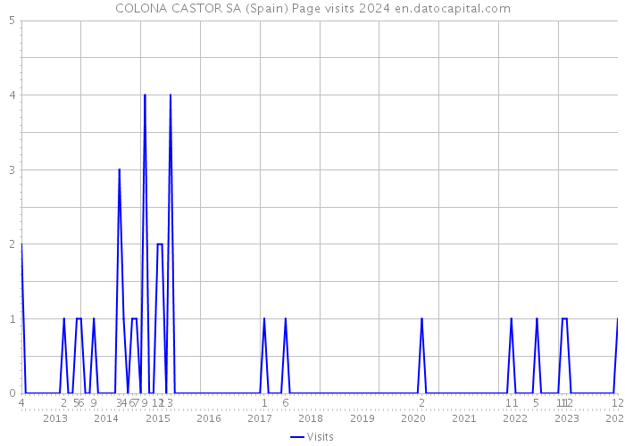 COLONA CASTOR SA (Spain) Page visits 2024 