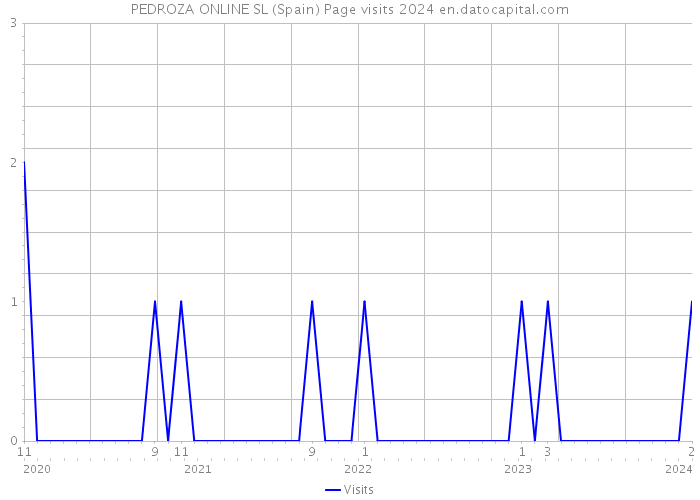 PEDROZA ONLINE SL (Spain) Page visits 2024 