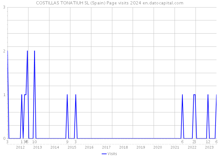 COSTILLAS TONATIUH SL (Spain) Page visits 2024 