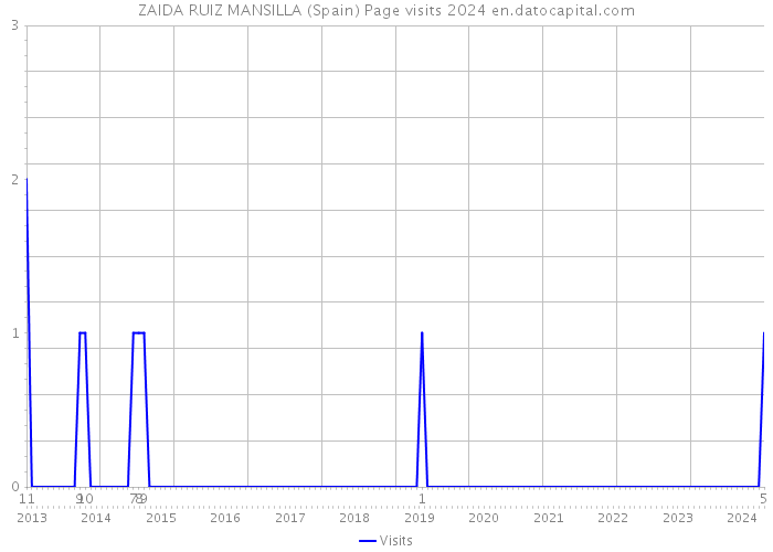 ZAIDA RUIZ MANSILLA (Spain) Page visits 2024 