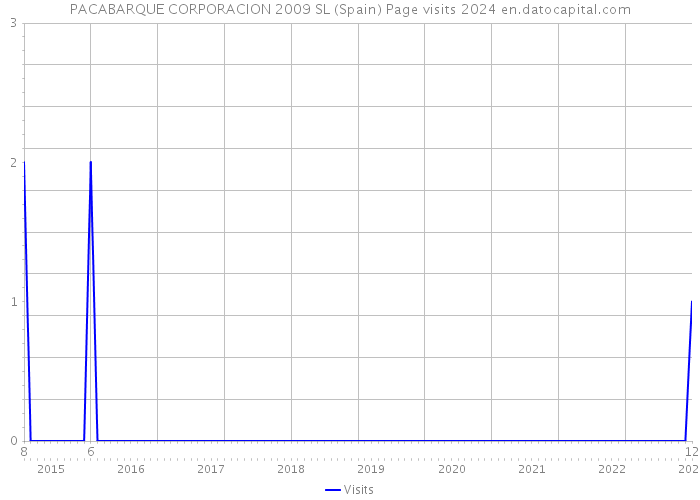 PACABARQUE CORPORACION 2009 SL (Spain) Page visits 2024 