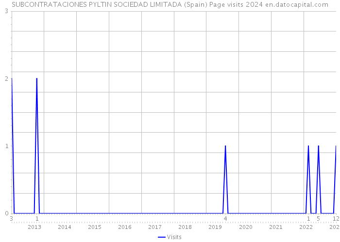 SUBCONTRATACIONES PYLTIN SOCIEDAD LIMITADA (Spain) Page visits 2024 