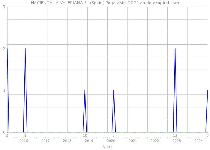 HACIENDA LA VALERIANA SL (Spain) Page visits 2024 